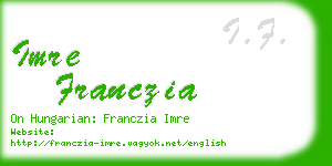 imre franczia business card